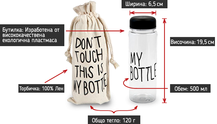 Размери на бутилка My Bottle